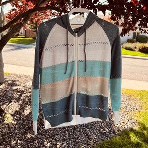 Striped Zip-Up Hoodie